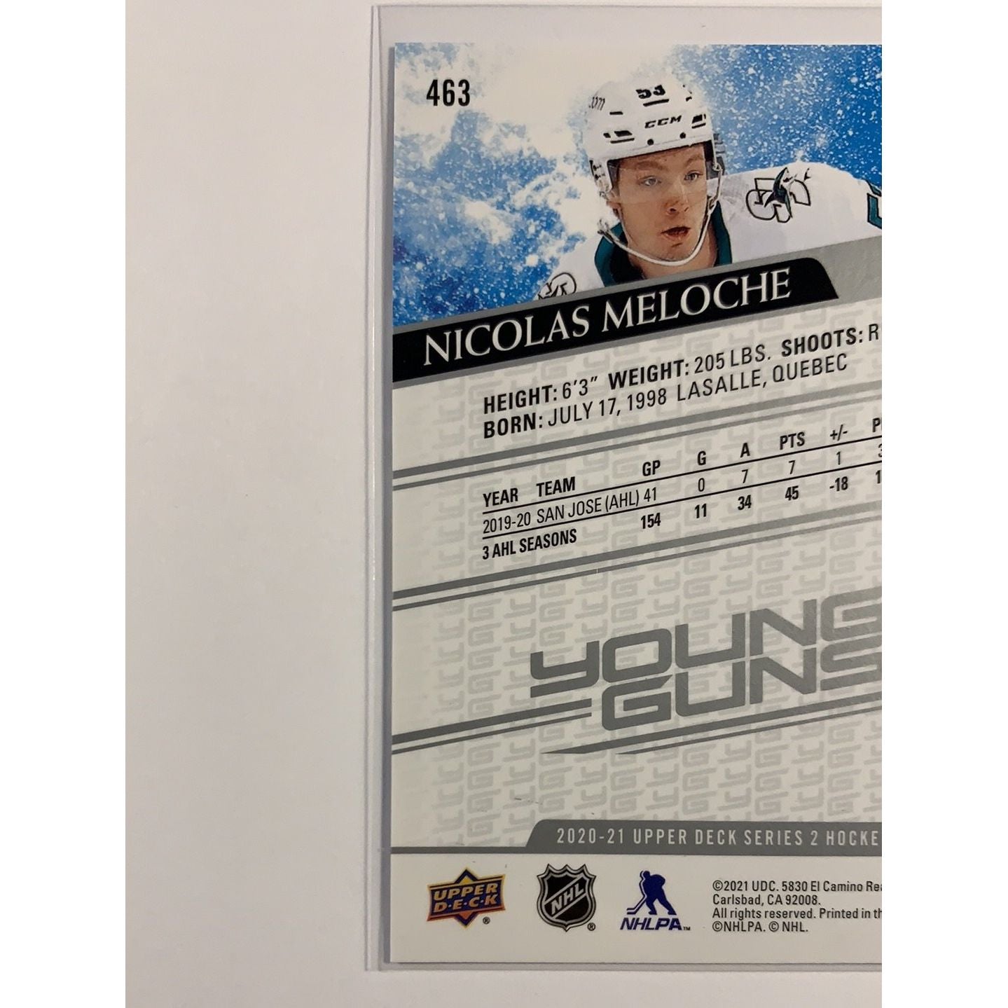  2020-21 Upper Deck Series 2 Nicolas Meloche Young Guns  Local Legends Cards & Collectibles