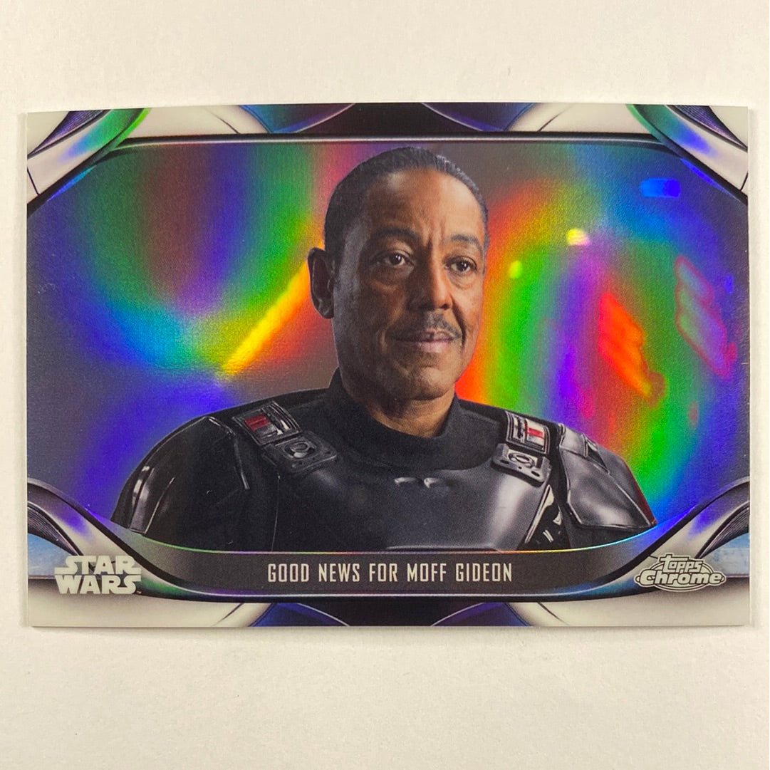 Topps Chrome The Mandalorian Good News For Moff Gideon Refractor