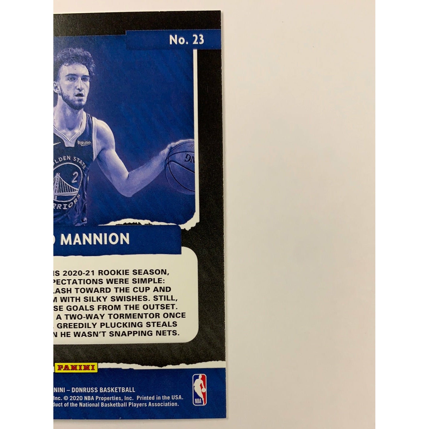 2020-21 Donruss Nico Mannion Great X-Pectations RC