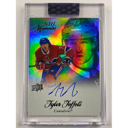 2020-21 Clear Cut Tyler Toffoli NHL Memoirs Auto