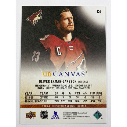 2020-21 Upper Deck Series 1 Oliver Ekman-Larsson UD Canvas