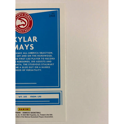 2020-21 Donruss Skylar Mays Rated Rookie