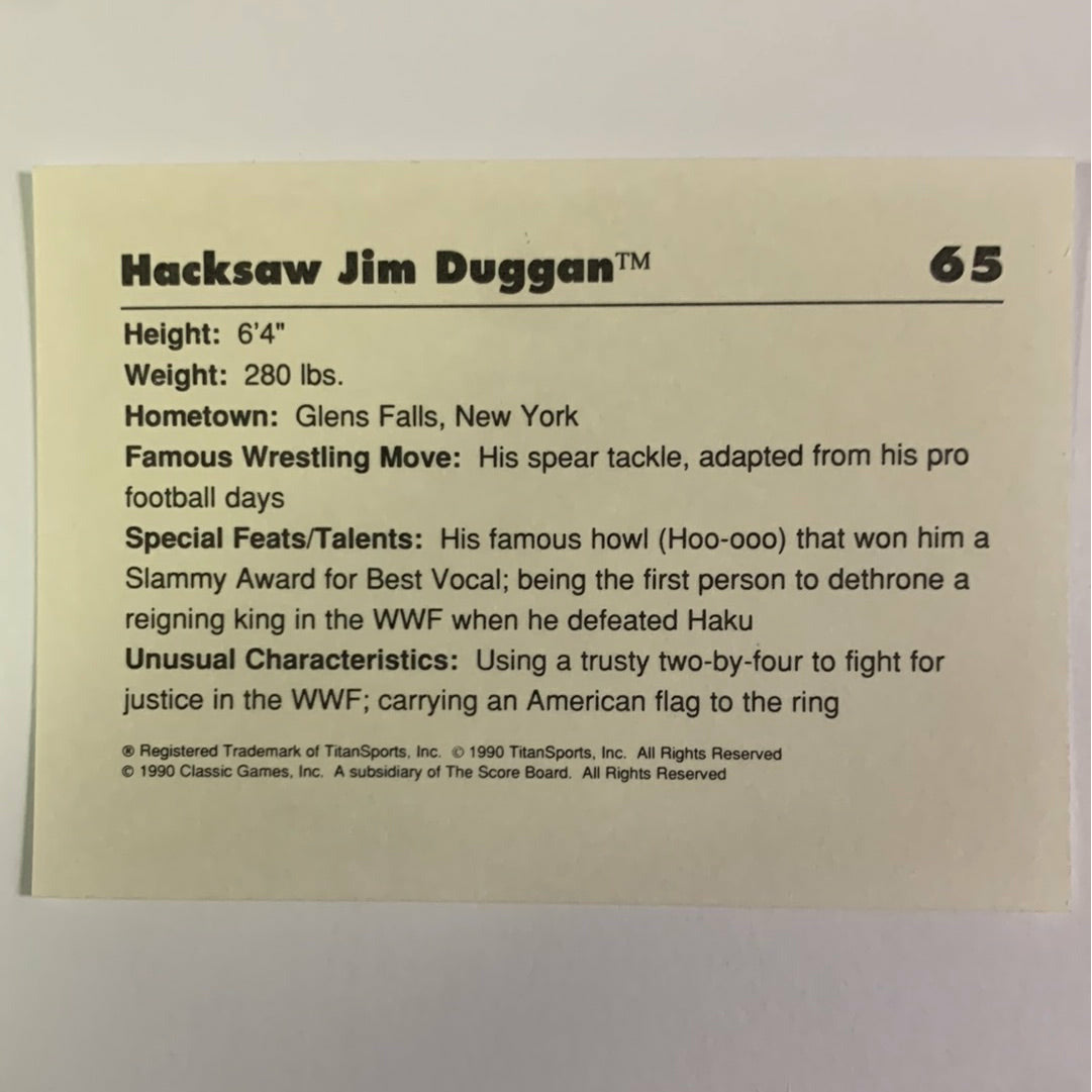 1990 Titan Sports Hacksaw Jim Duggan