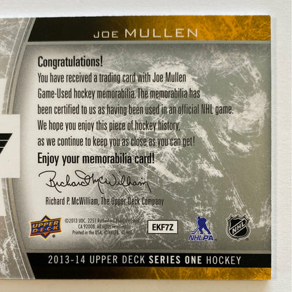 2013-14 Upper Deck Series 1 Joe Mullen UD Game Jersey