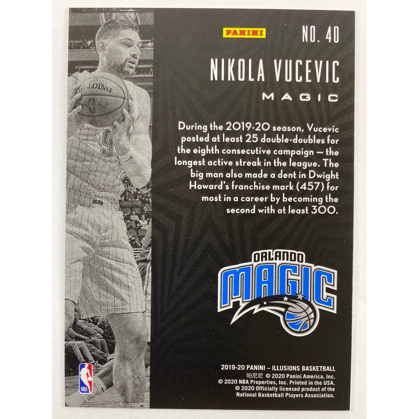 2019-20 Illusions Nikola Vucevic Black Sapphire /49