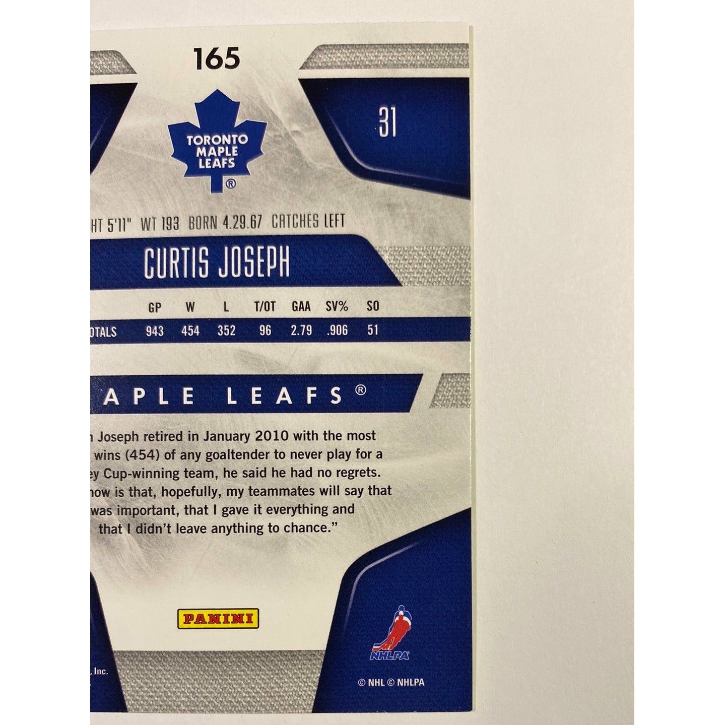 2011-12 Panini Certified Immortals Curtis Joseph