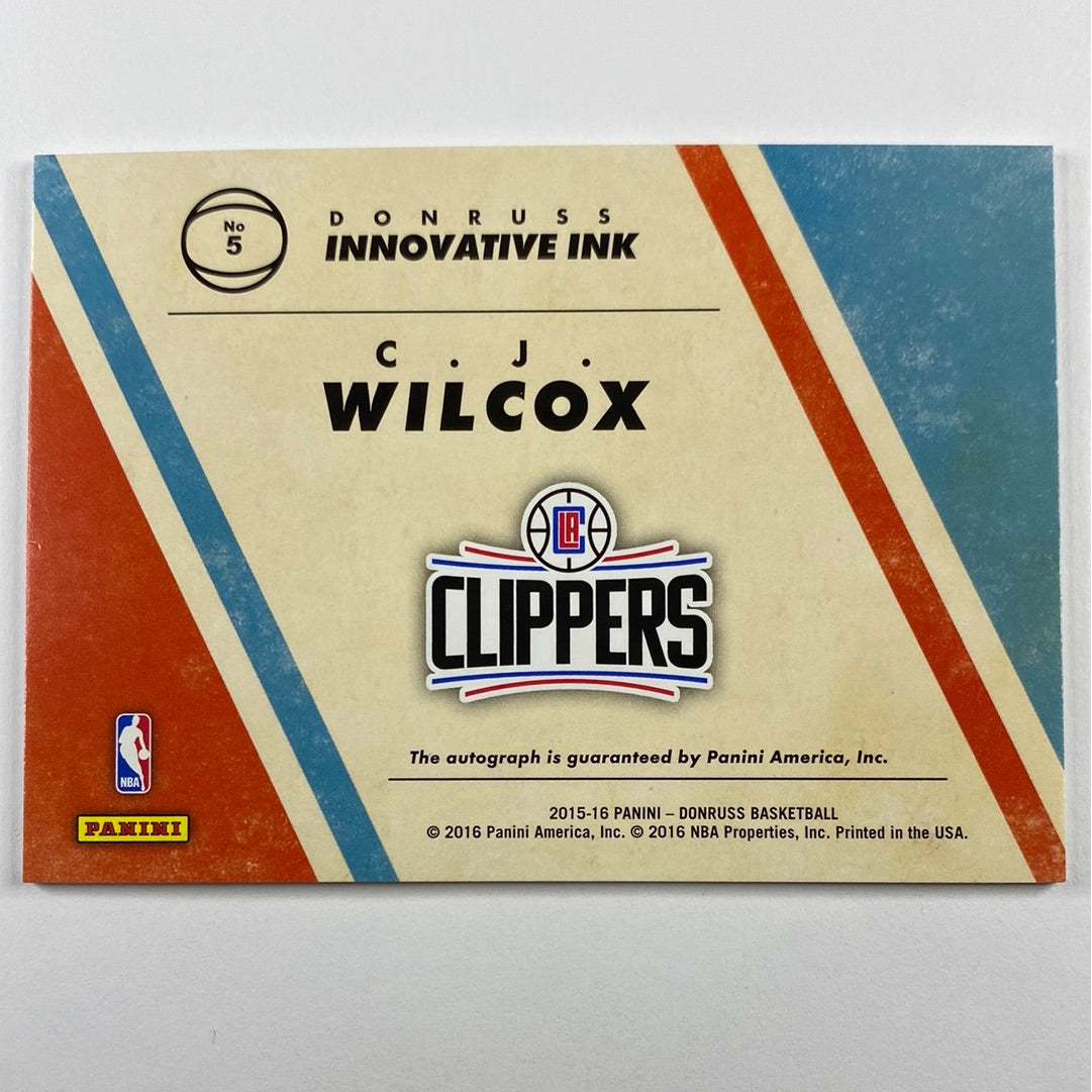 2015-16 Donruss C.J. Wilcox Innovative Ink