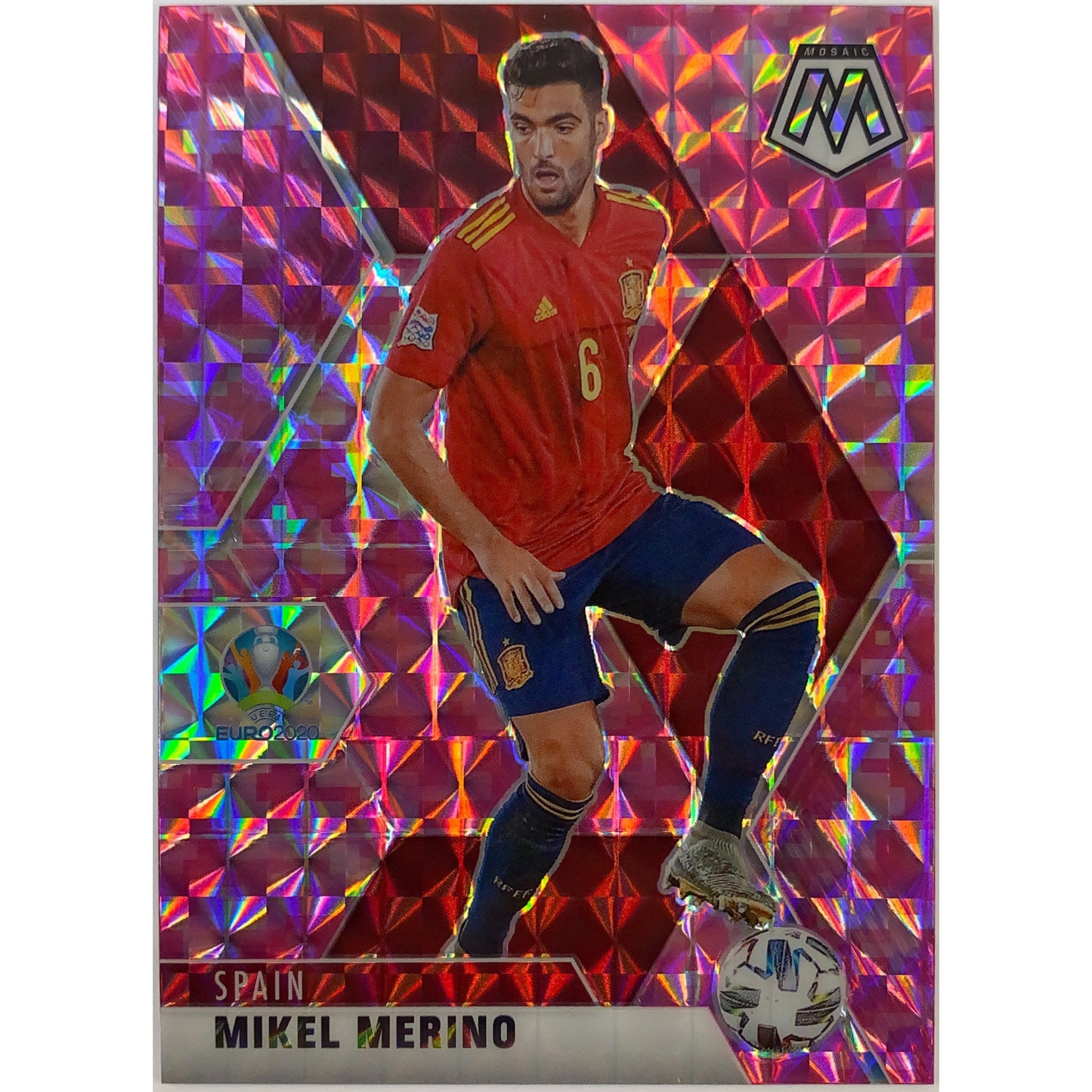 2020-21 Mosaic Mikel Merino Pink Camo Prizm