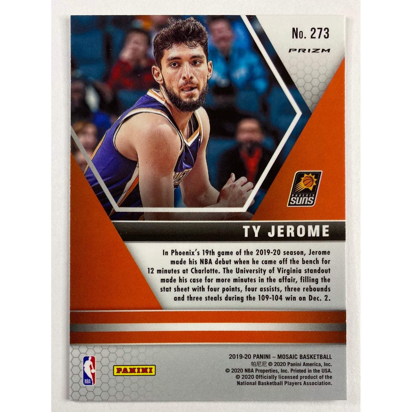 2019-20 Mosaic Ty Jerome Red Blue Reactive Prizm NBA Debut RC