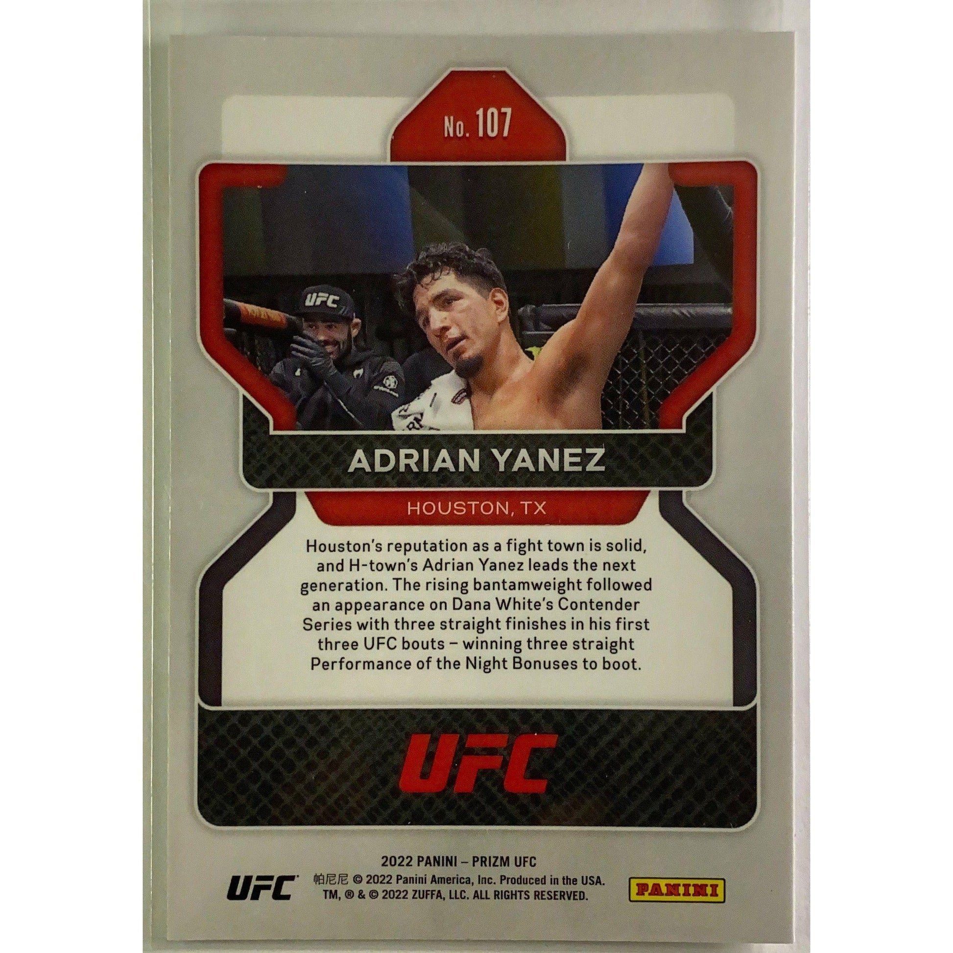 2022 Panini Prizm Adrian Yanez RC | Local Legends Cards & Collectibles