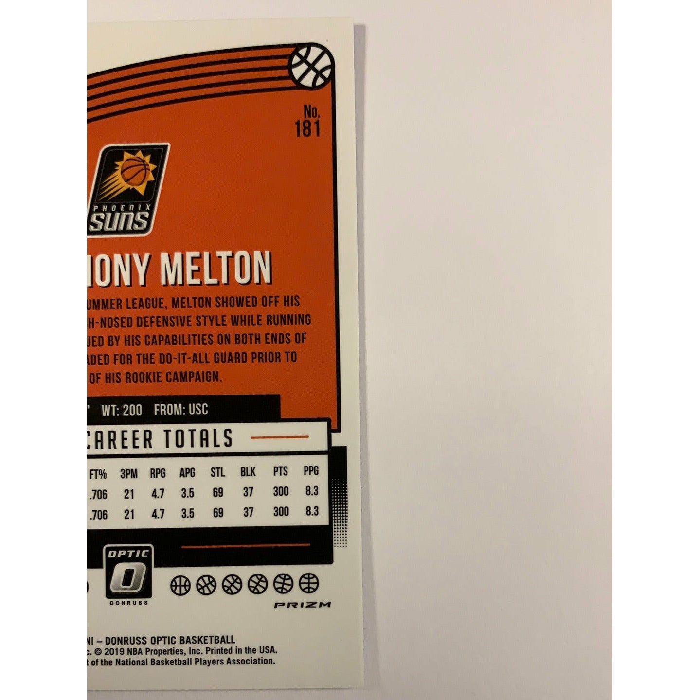 2018-19 Donruss Optic De’Anthony Melton Blue Velocity Prizm RC