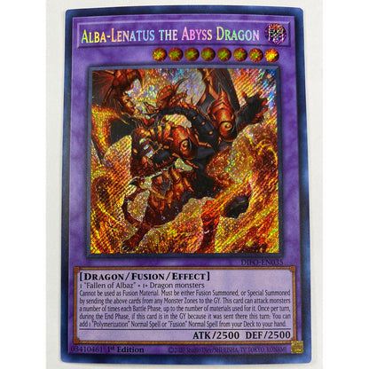 1st Edition Alba-Lenatus The Abyss Dragon Secret Rare DIFO-EN035 | Local Legends Cards & Collectibles