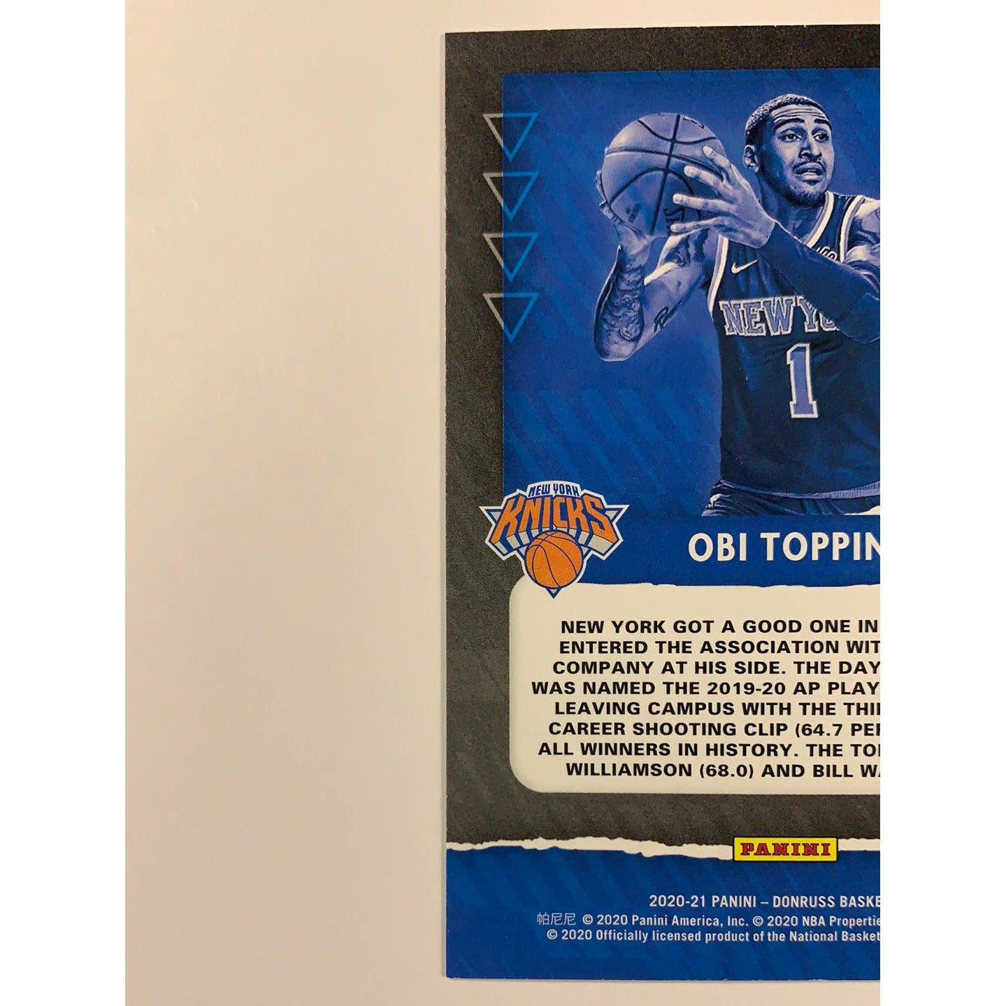 2020-21 Donruss Obi Toppin Great Expectations RC