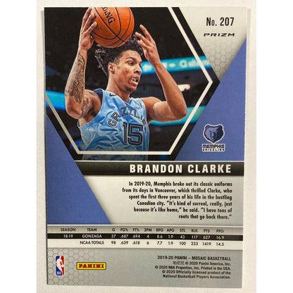 2019-20 Mosaic Brandon Clarke Holo Prizm RC