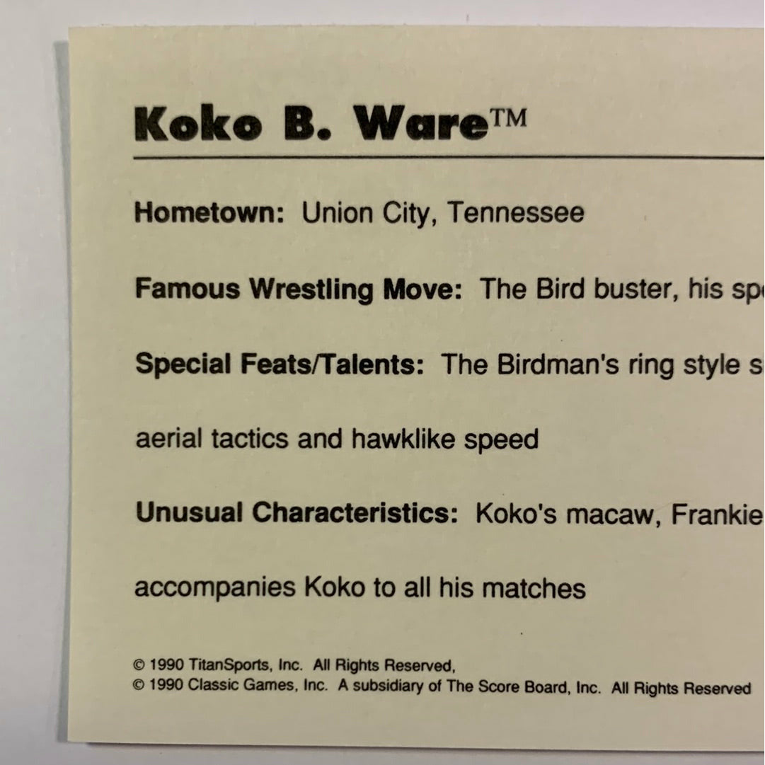 1990 Titan Sports Koko B Ware