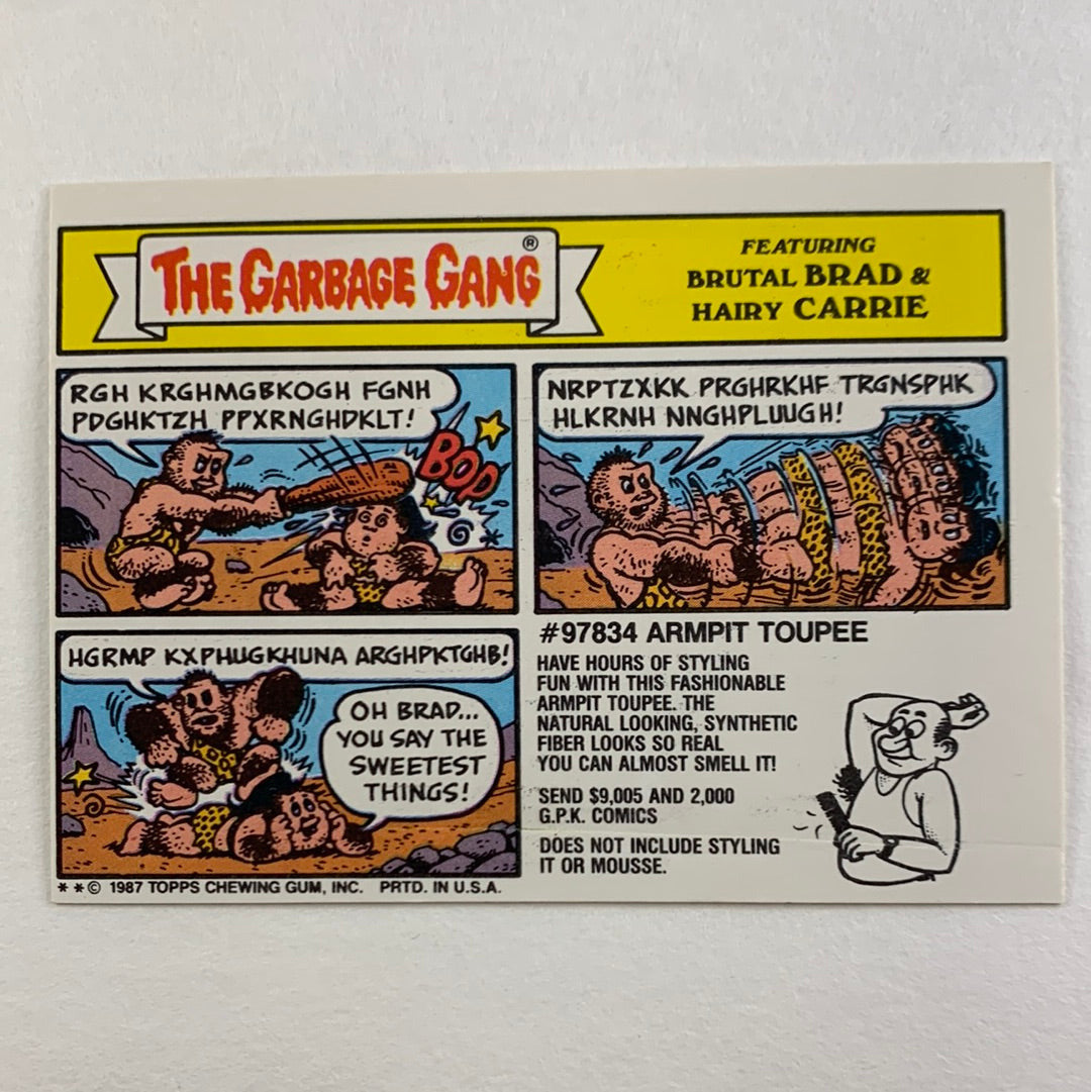 1987 Topps Garbage Pail Kids Wiped Out Winnie Die Cut