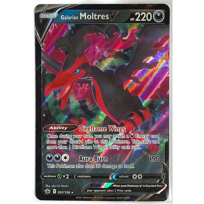 Galarian Moltres V Holo Ultra Rare  097/198