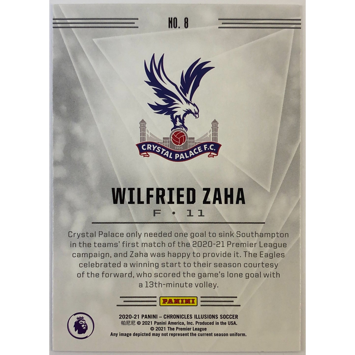 2020-21 Chronicles Illusions Wilfried Zaha Purple Astro