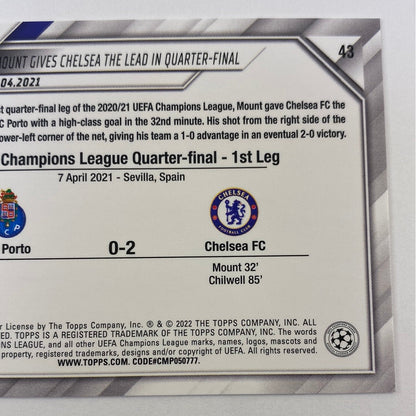 2022 Topps Chelsea FC 2020/21 Title Winners