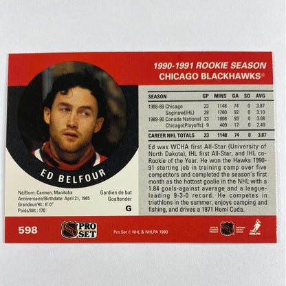 1990-91 Pro Set Ed Belfour RC