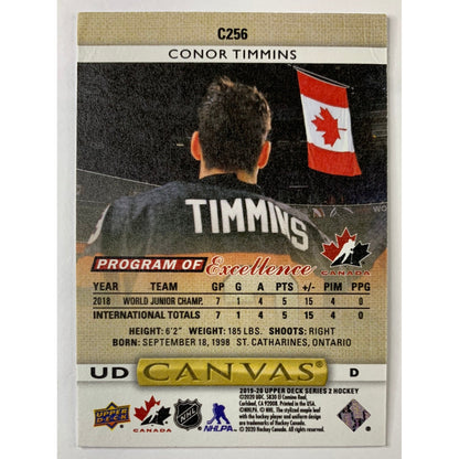 2019-20 Series 2 Conor Timmins Program of Excellence Canvas RC | Local Legends Cards & Collectibles
