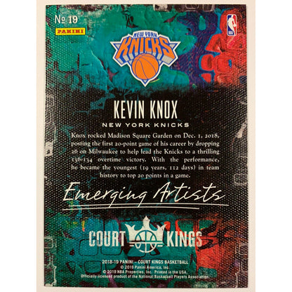  2019-20 Court Kings Kevin Knox Emerging Artists  Local Legends Cards & Collectibles