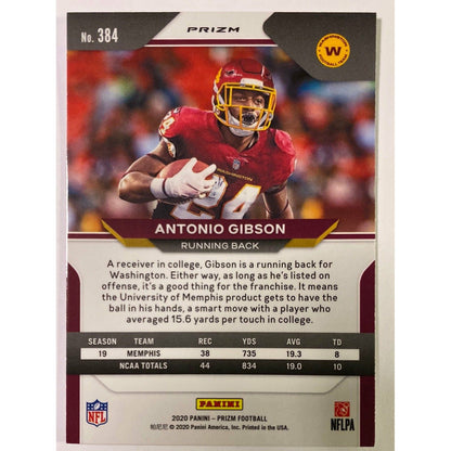 2020 Panini Prizm Antonio Gibson Silver Holo Prizm RC