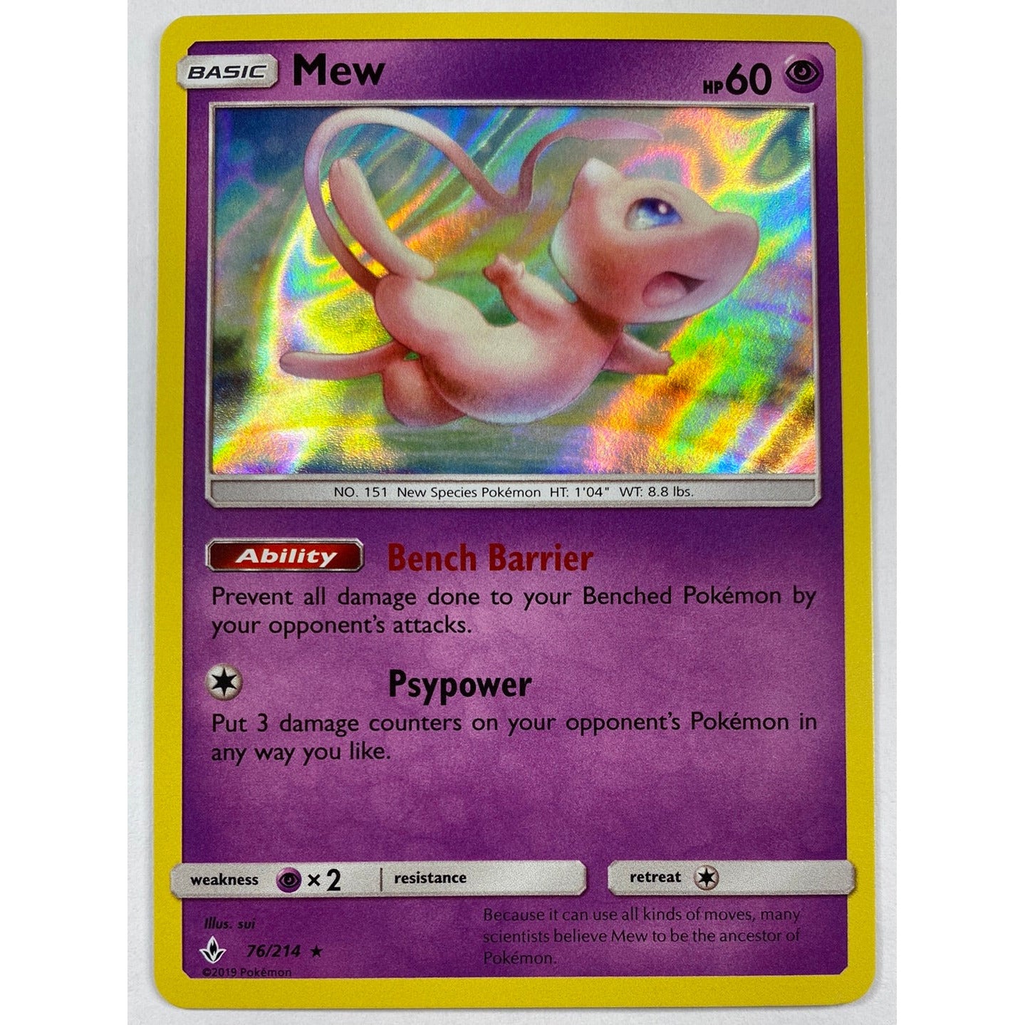 Mew Holo Rare 76/214