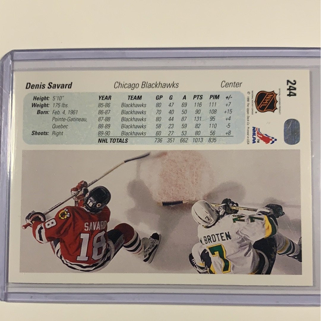  1990-91 Upper Deck Denis Savard In Person Auto  Local Legends Cards & Collectibles