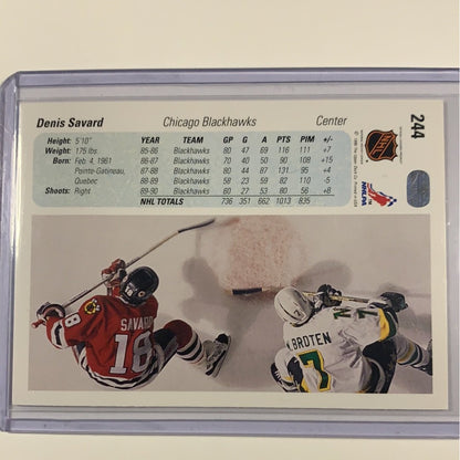  1990-91 Upper Deck Denis Savard In Person Auto  Local Legends Cards & Collectibles