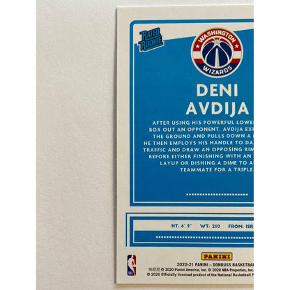 2020-21 Donruss Deni Avdija Green and Yellow Laser Rated Rookie