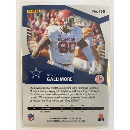  2020 Donruss Elite Neville Gallimore RC Pink Parallel  Local Legends Cards & Collectibles