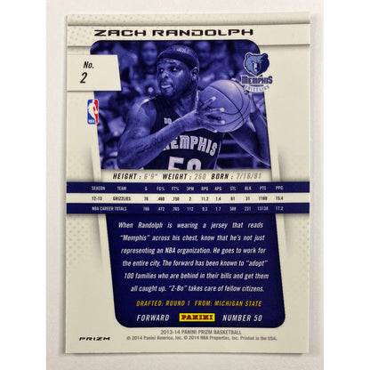 2013-14 Panini Prizm Zach Randolph Red White Blue Mosaic Prizm