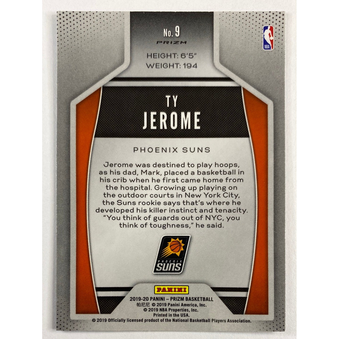 2019-20 Panini Prizm Ty Jerome Instant Impact Silver Holo Prizm