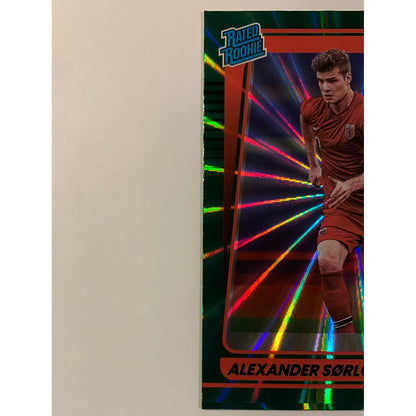 2021-22 Donruss Alexander Sorloth Green Laser Rated Rookie