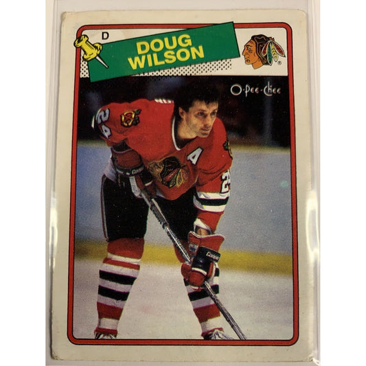 Doug Wilson 1988 Chicago Blackhawks Home Vintage Throwback NHL Hockey Jersey
