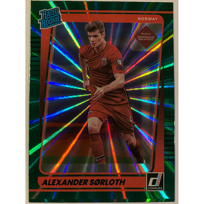 2021-22 Donruss Alexander Sorloth Green Laser Rated Rookie