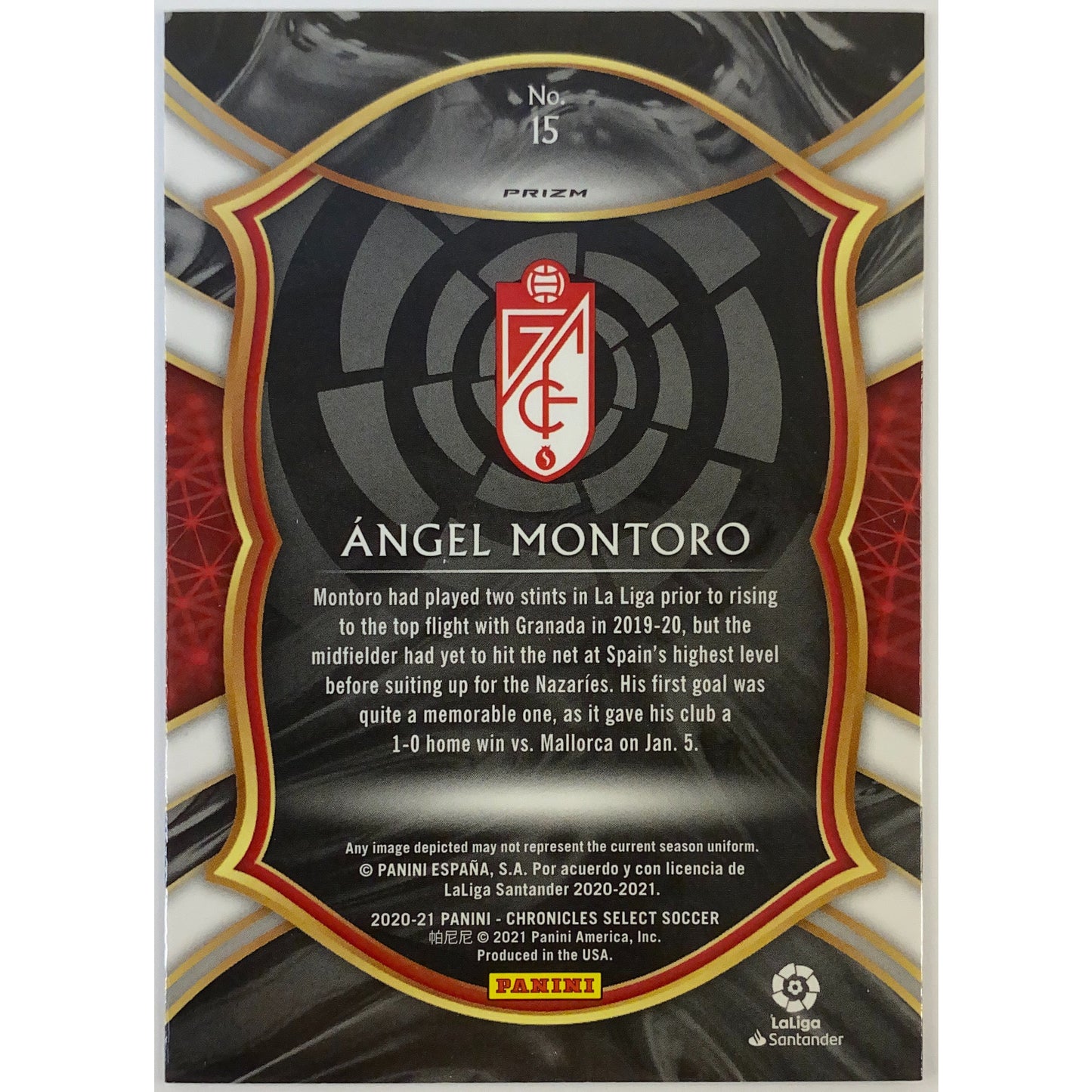 2020-21 Chronicles Select Angel Montoro Purple Mojo Prizm RC