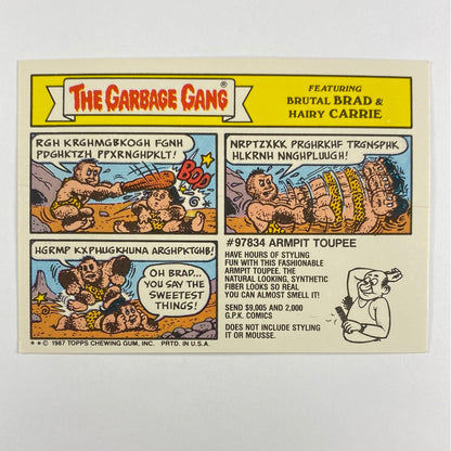1987 Topps Garbage Pail Kids Wiped Out Winnie Die Cut | Local Legends Cards & Collectibles