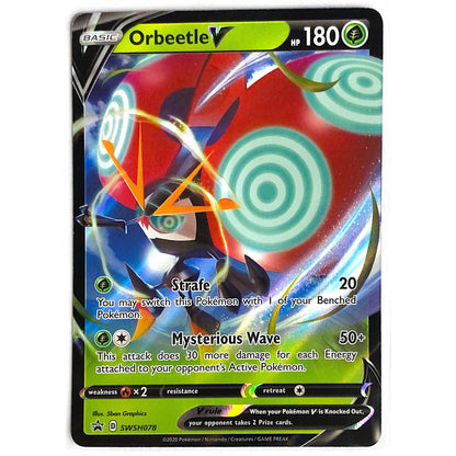 Sword & Shield Orbeetle V Ultra Rare Black Star Promo Holo SWSH078