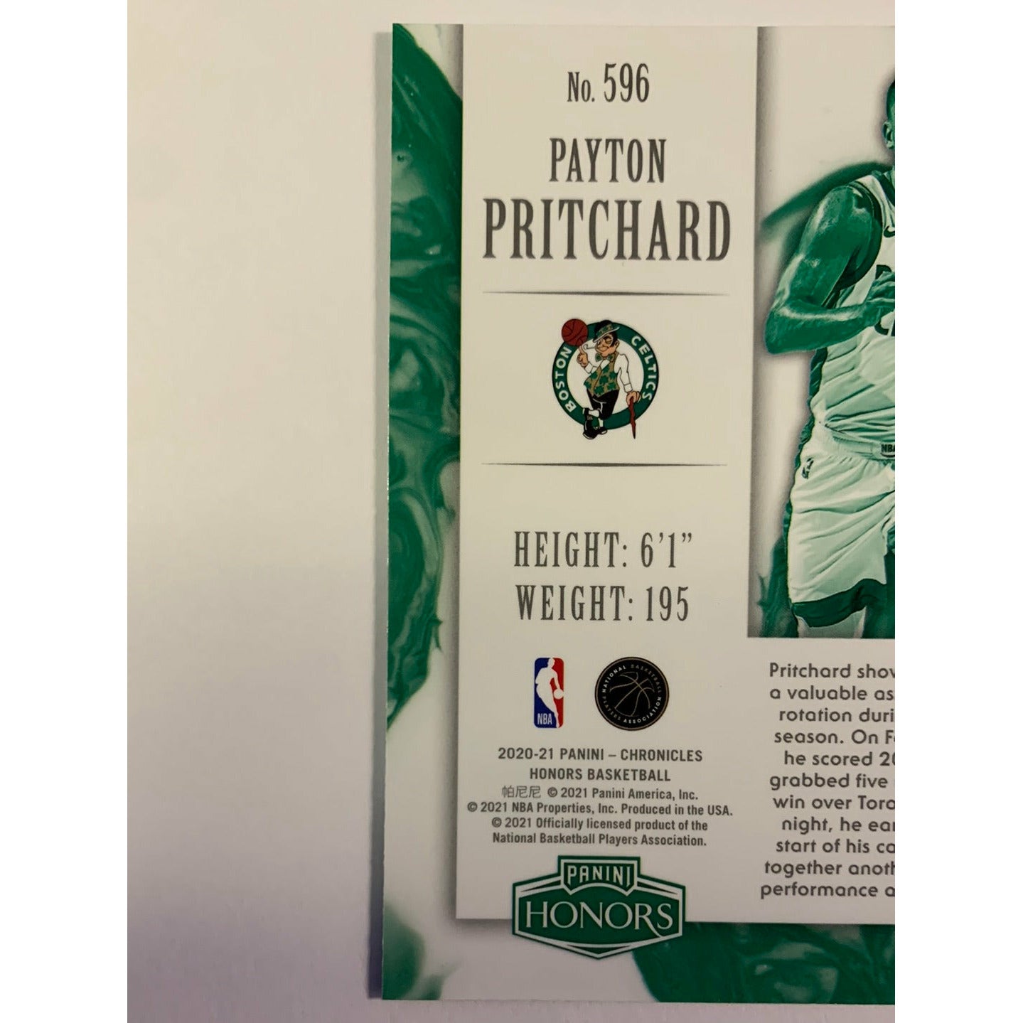 2020-21 Chronicles Panini Honors Payton Pritchard RC