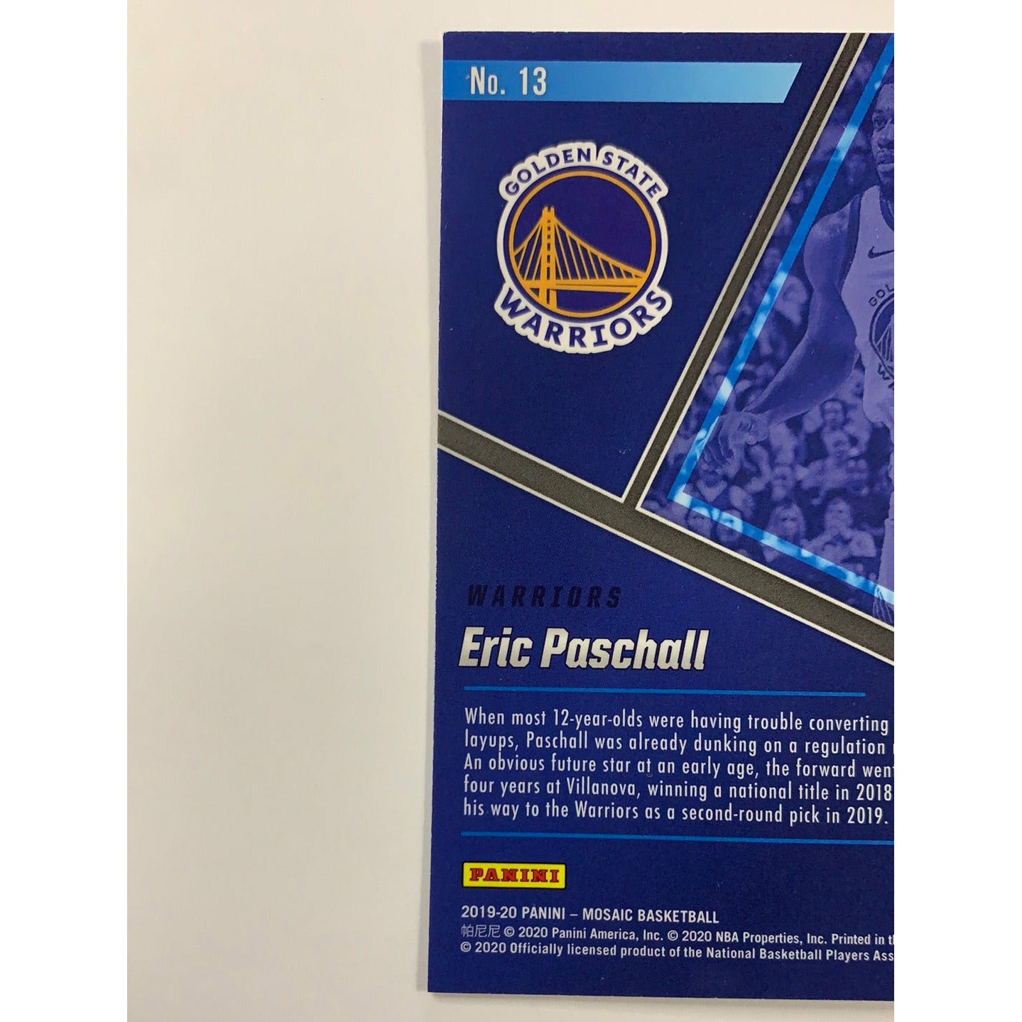 2019-20 Mosaic Eric Paschall Blue Chips