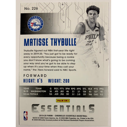 2019-20 Essentials Matisse Thybulle RC